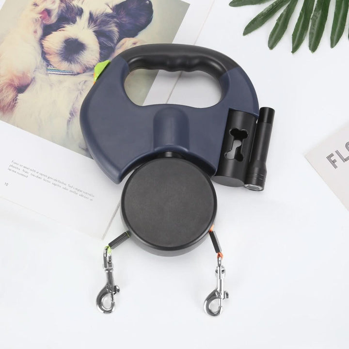 Lisslune | PROPET DUO – Retractable leash for two dogs with LED light for safe walks