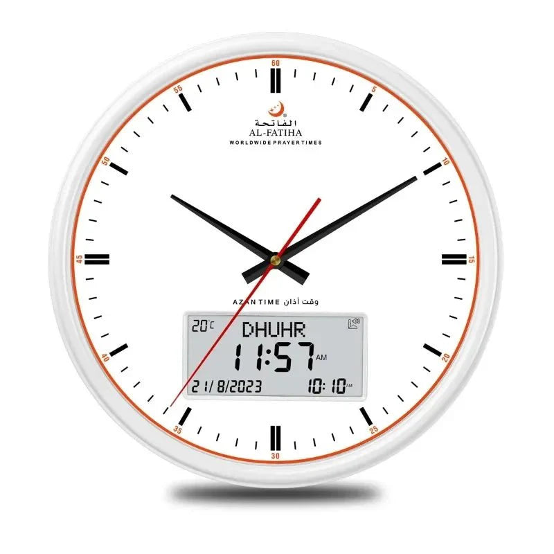 Lisslune | Zamora Time Prayer Clock – Automatic Global Prayer Times with Azan Alarm and Elegant Design
