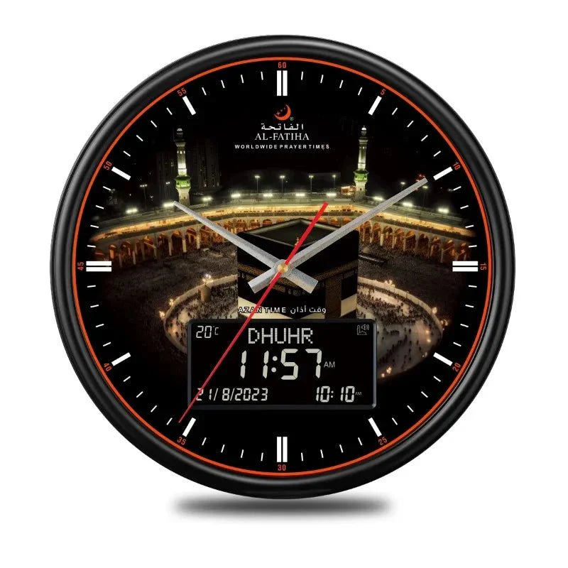 Lisslune | Zamora Time Prayer Clock – Automatic Global Prayer Times with Azan Alarm and Elegant Design