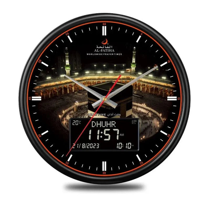 Lisslune | Zamora Time Prayer Clock – Automatic Global Prayer Times with Azan Alarm and Elegant Design