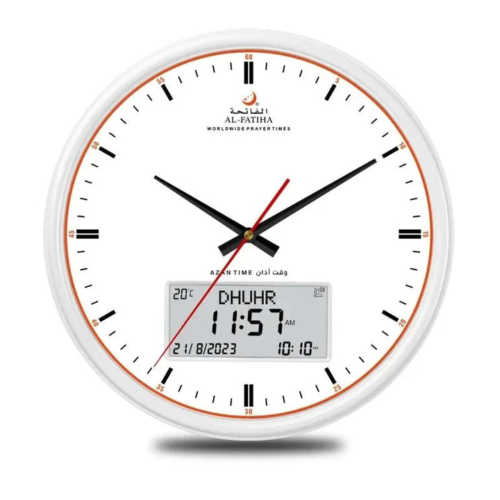 Lisslune | Zamora Time Prayer Clock – Automatic Global Prayer Times with Azan Alarm and Elegant Design