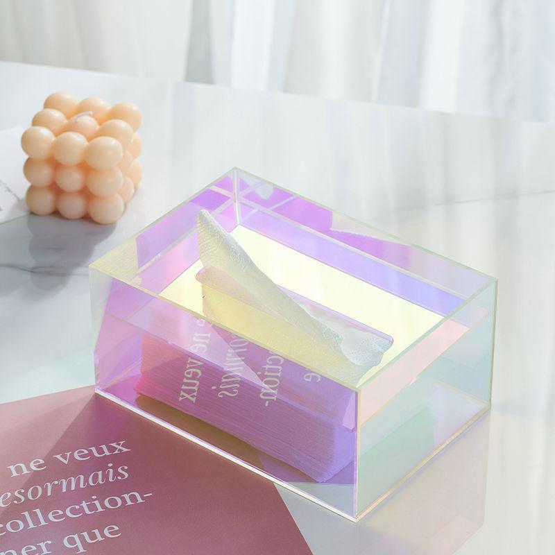 Lisslune | Iridescent Acrylic Tissue Box