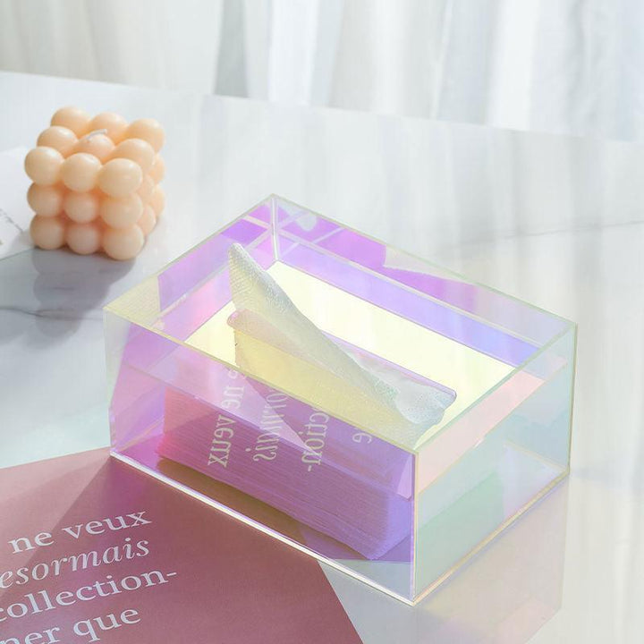 Lisslune | Iridescent Acrylic Tissue Box