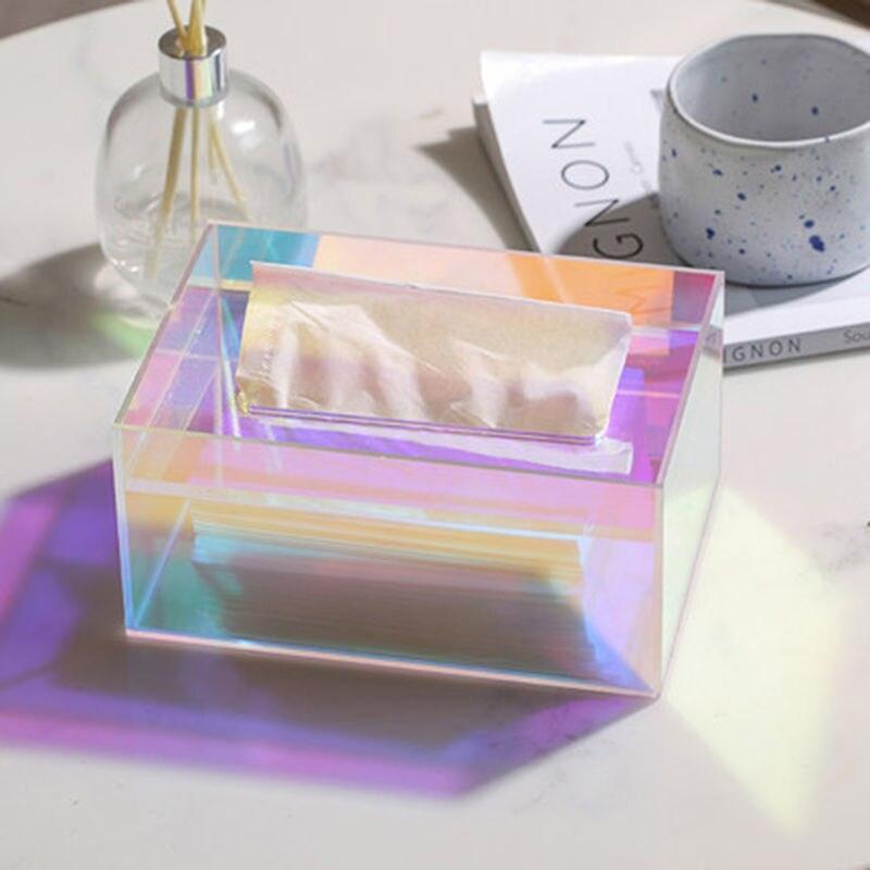 Lisslune | Iridescent Acrylic Tissue Box