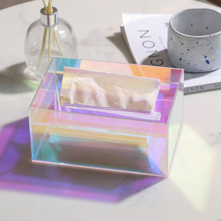 Lisslune | Iridescent Acrylic Tissue Box