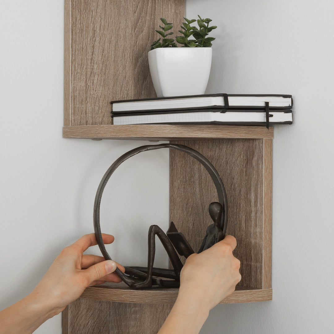 Lisslune | Corner wall - Wall shelf Maximize space stylishly