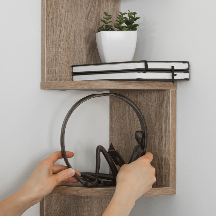 Lisslune | Corner wall - Wall shelf Maximize space stylishly